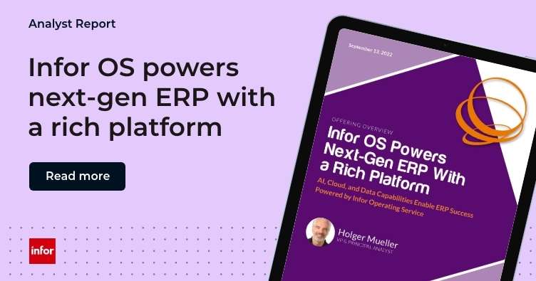 Infor OS rich EAP | Constellation Research report | Infor