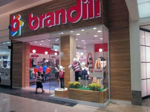 Brandili children's clothing retail store front at mall