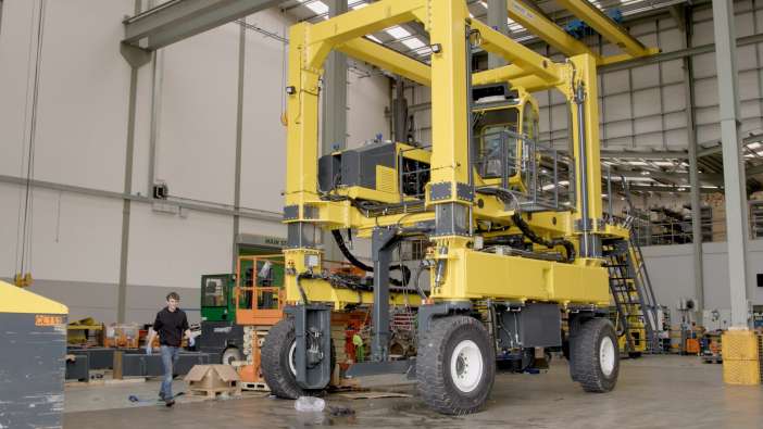 Combilift lifting truck in factory