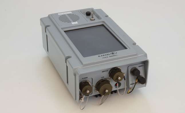 photo of a grey electronic device with a small screen