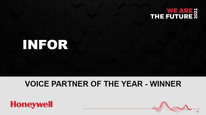 infor honeywell partner of the year winner black graphic with text