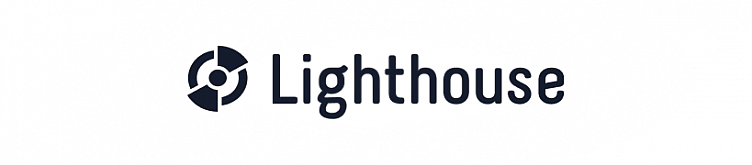black and white lighthouse logo