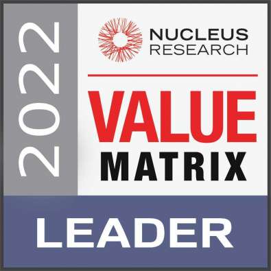 Nucleus Value Matrix 2022 Leader badge