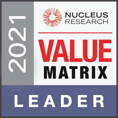 nucleus research 2021 value matrix leader graphic