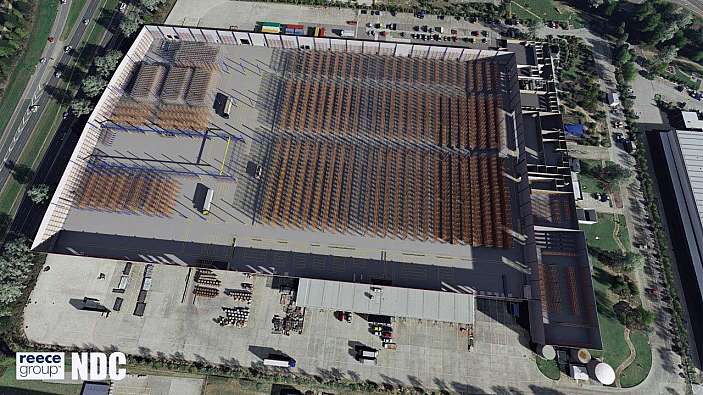 aerial photo of the reece group's large warehouse