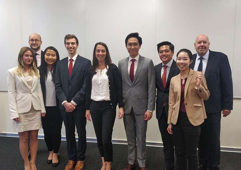 EHL students and professors on the Infor HPO mobile app research project