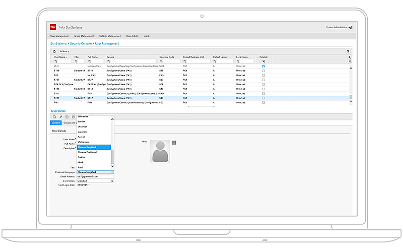 Sun System Software SunSystems | Finance accounting ERP software | Infor