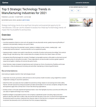 Gartner Analyst report