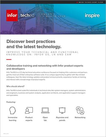 Infor Tech Ed London Flyer Thumbnail