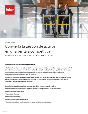 Turn asset management into a competitive advantage Checklist Spanish