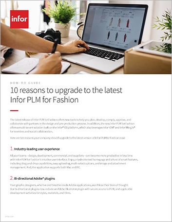 10 reasons to upgrade | PLM for Fashion | Infor