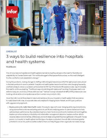 Th 3 ways to build resilience into hospitals and health systems Checklist English 457px