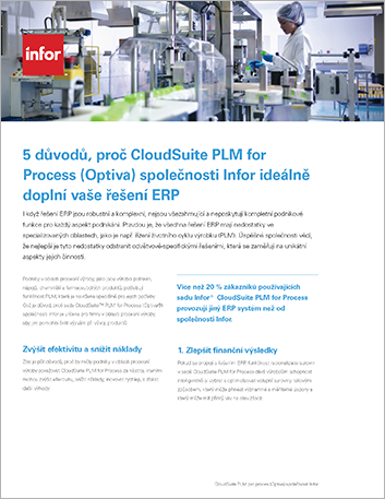 Th 5 reasons Infor Cloud Suite PLM for Process Optiva completes your ERP solution Flyer Czech 457px 1