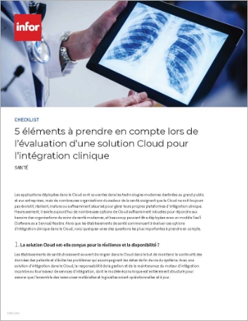 Th 5 things to consider when evaluating a cloud solution for clinical integration Checklist French France 457px
