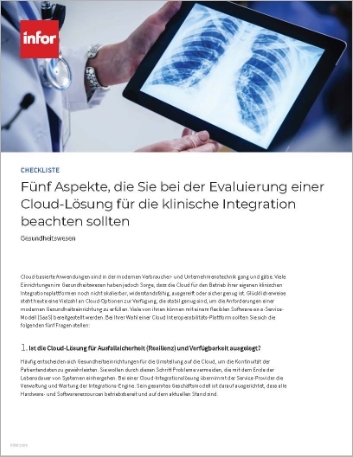Th 5 things to consider when evaluating a cloud solution for clinical integration Checklist German 457px