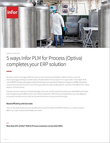 Th 5 ways Infor PLM for Process Optiva completes your ERP solution Brochure English 457px