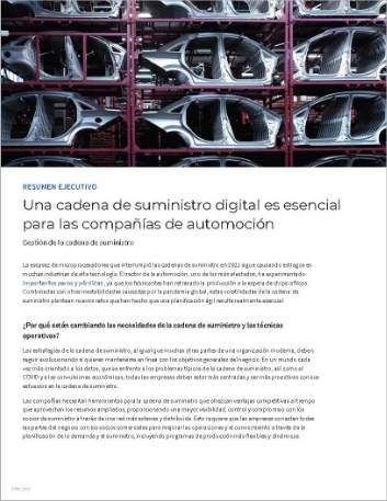 Th A digital supply chain is essential for automotive companies Executive Brief Spanish Spain 457px