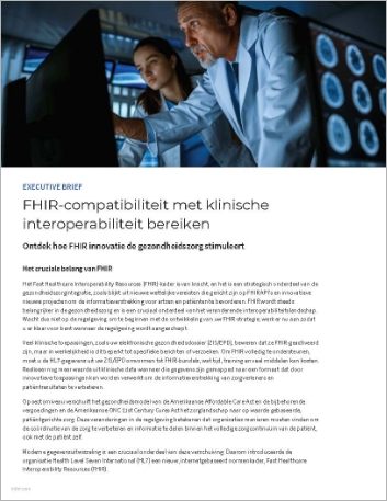 Th Achieve FHIR compatibility with clinical interoperability Executive Brief Dutch 457px
