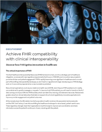 Th Achieve FHIR compatibility with clinical interoperability Executive Brief English 457px