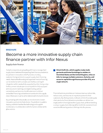 Supply chain finance partner | Infor Nexus brochure | Infor