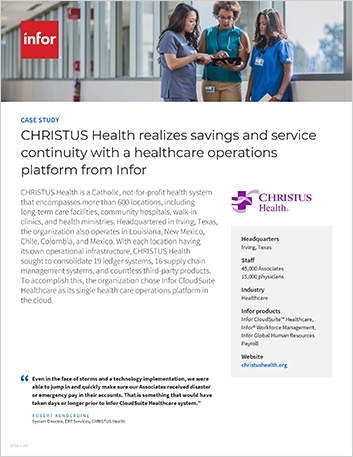 Th CHRISTUS Health Case Study Infor Cloud Suite Healthcare Workforce Management Healthcare NA English 457px