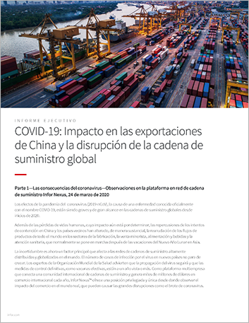Th COVID 19 Impact on China exports and the disruption of the global supply chain Executive Brief Spanish Spain 457px