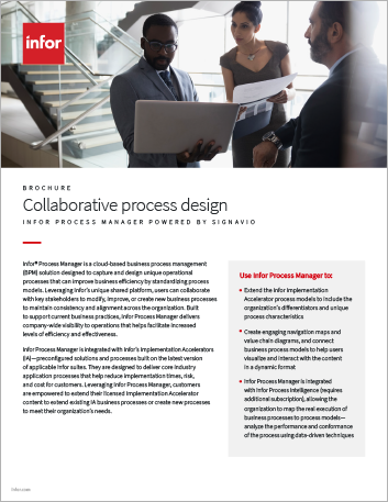 Th Collaborative process design for the entire organization Infor Process Manager powered by Signavio Brochure English 457px