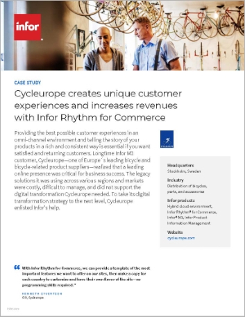 Th Cycleurope Case Study Infor M3 Infor Rhythm for Commerce Infor Product Information Management Distribution EMEA English 457px