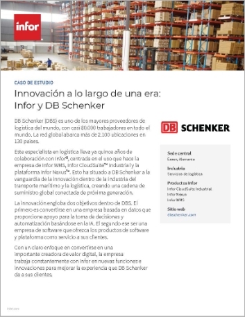 Th DB Schenker DBS Case Study Cloud Suite Industrial Infor Nexus Infor WMS Logistics and 3 PL Spanish Spain 457px