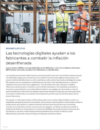 Th Digital technologies help manufacturers combat rampant inflation Executive Brief Spanish LATAM 457px