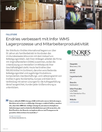 Th Endries improves warehouse processes and worker productivity with Infor WMS Case Study German 457px