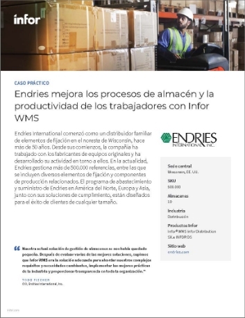 Th Endries improves warehouse processes and worker productivity with Infor WMS Case Study Spanish Spain 457px 1