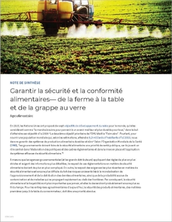 Th Ensuring food safety and compliance from farm to table and grape to glass Executive Brief French 457px