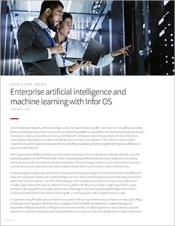 Enterprise AI and ML | Infor OS executive brief | Infor