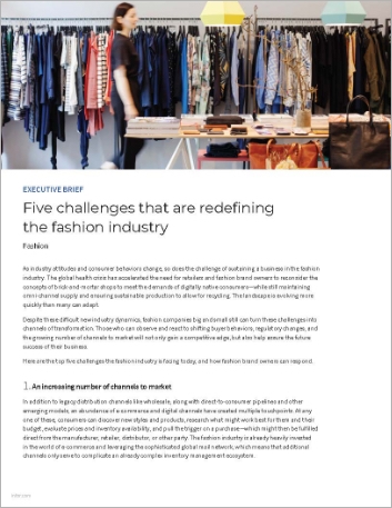 Top 5 Industry Challenges Fashion Manufacturing Executive Brief Infor