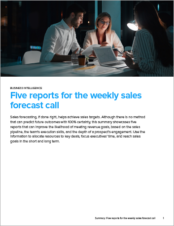 Business intelligence for sales | Birst white paper | Infor