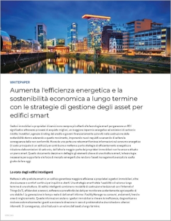 Th Gain energy efficiencies and long term economic sustainability with smart building asset strategies White Paper Italian 457px