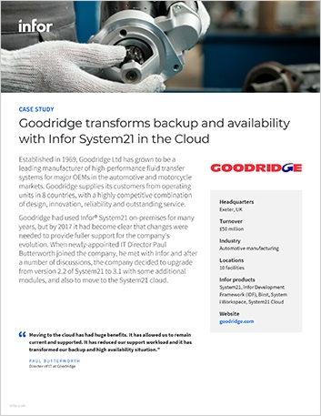 Th Goodridge transforms backup and availability with Infor System21 in the Cloud Case Study English 457px