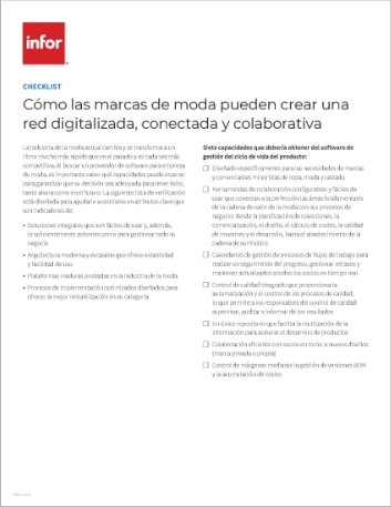Th How fashion brands can create a connected and collaborative digitized network Checklist Spanish Spain 457px