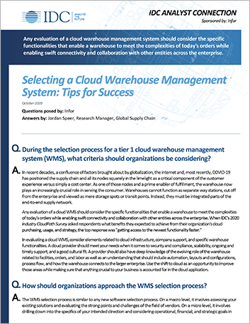 Th IDC Analyst Connection Selecting a Clouse Warehoue Management System Analyst Report English 457px