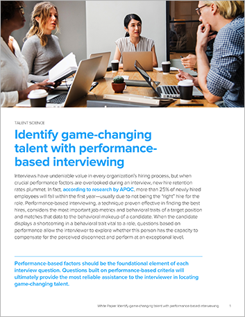 Th Identify game changing talent with performance based interviewing White Paper English 457px
