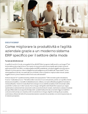 Th Improve productivity and agility with a smart modern ERP built for fashion Executive Brief Italian 457px