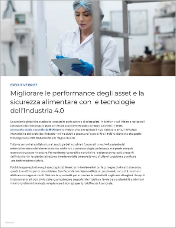 Th Increase asset performance and food safety with Industry 4 0 technologies Executive Brief Italian 457px