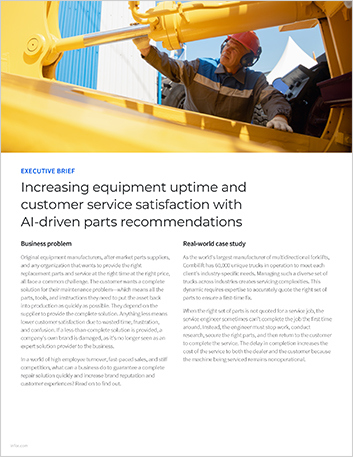 Th Increasing equipment uptime and customer service satisfaction with AI driven parts recommendations Executive Brief English 457px