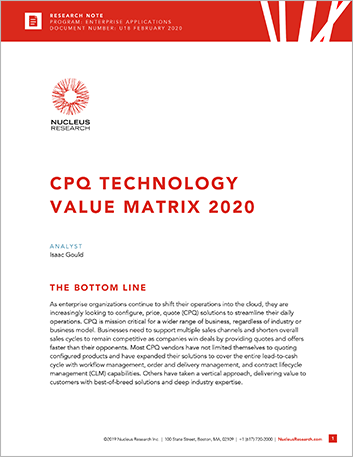 Th Infor CPQ recognized as Leader in Nucleus Research Value Matrix 2020 report 457px