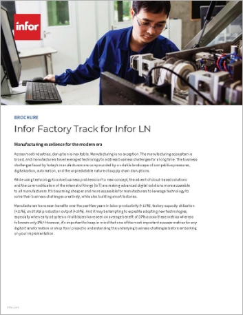 Factory Track ERP for LN | Manufacturing automation brochure | Infor