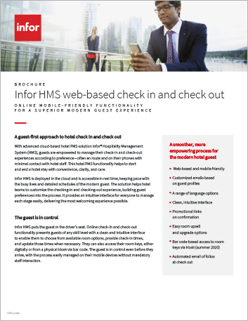 Th Infor HMS web based check in and check out Brochure English 457px