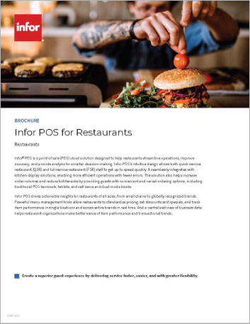 POS for Restaurants | Point-of-sale brochure | Infor