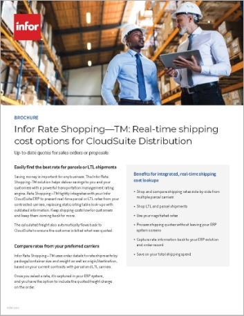 Th Infor Rate Shopping Real time shipping cost options for Cloud Suite Distribution Brochure English 457px