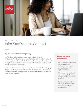 SunSystems Connect | Financial software data sheet | Infor